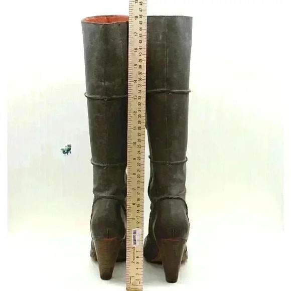 Hub Women’s Brown Distressed Leather Heeled Tall Boots Size EU 40 - Picture 7 of 12